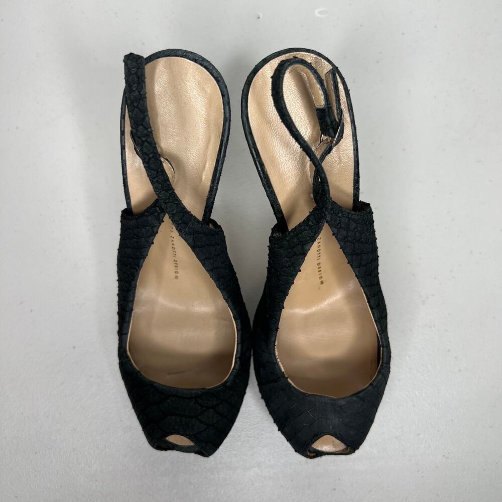 Giuseppe Zanotti Black Python Platform Pump Size … - image 2